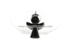 Hematite Angle 23x30mm Pendant